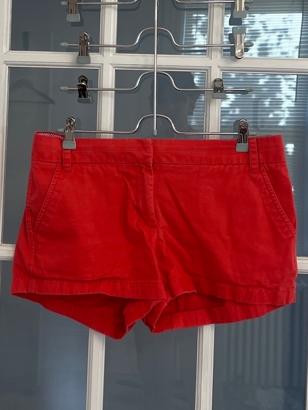 J. CREW Women's Red Chino Shorts Size 8